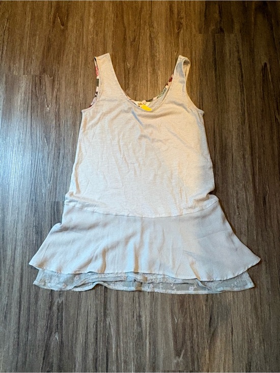 Matilda Jane Tops - Matilda Jane Cream Ruffle-Hem Tank Top